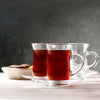 Small Traditional Tea Glasses with Handle, Set of 12 - CRYSTALIA GLASS